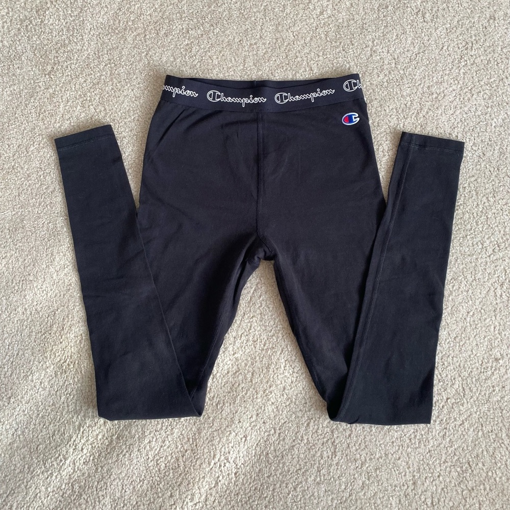 Woman’s black athletic leggings size small by Champion